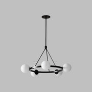 Brelia Modern Round Chandelier - Glass Globe Design For Modern Home
